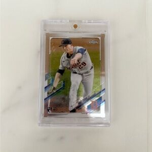 Topps Chrome Baseball Trading Card Tarik Skubal Tigers